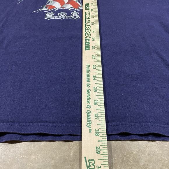 Freedom USA Patriotic Cross Flame Graphic T-Shirt Delta Pro Weight XL - Picture 8 of 8